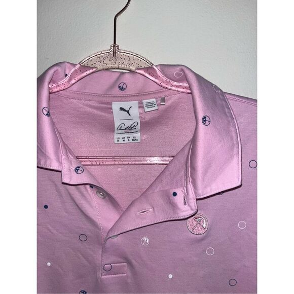 Puma x Arnold Palmer Pink Golf Polo Men's Medium - Picture 2 of 4